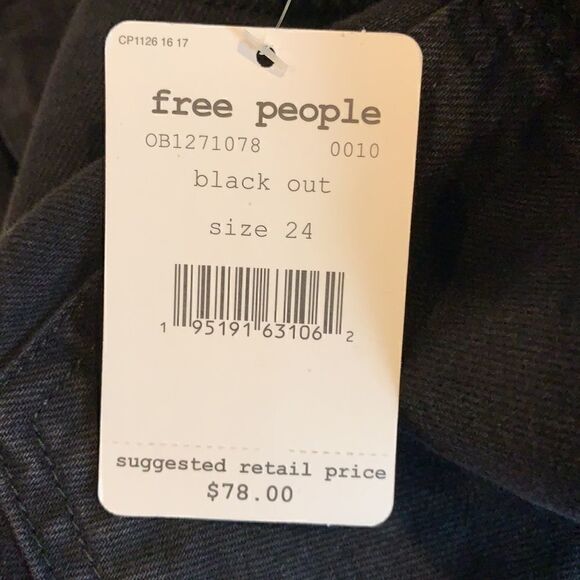Free People Black Out high rise straight leg jeans - Picture 14 of 14